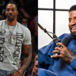 Dwight Howard (L) and Paul George (R)