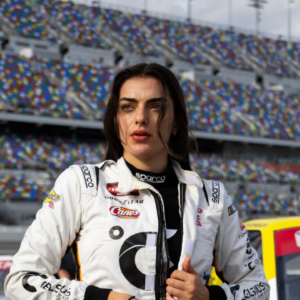 NASCAR Truck Series driver Toni Breidinger (1) during the Fresh From Florida 250 at Daytona International Speedway.