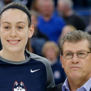 Breanna Stewart and Geno Auriemma