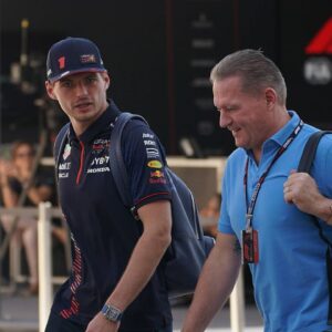 In the picture Max Verstappen NLD , Oracle Red Bull Racing with his father Jos Verstappen