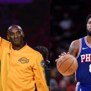 Kobe Bryant (L) and Paul George (R)