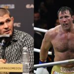 Khabib Nurmagomedov (L), Chael Sonnen (R)