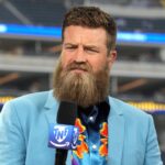 Ryan Fitzpatrick on the Thursday Night Football Tonight set at SoFi Stadium.