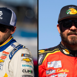 Chase Elliott (L) and Martin Truex Jr. (R). Image Credits: Imagn.