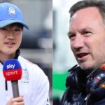 Yuki Tsunoda(L), Christian Horner(R)
