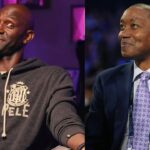 Kevin Garnett (L) and Isiah Thomas (R)