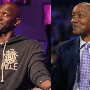 Kevin Garnett (L) and Isiah Thomas (R)
