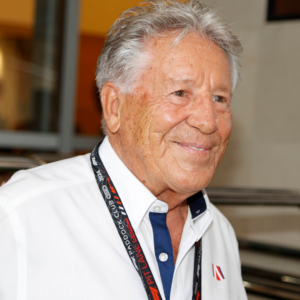 Former driver Mario Andretti in the Paddock area prior to the running of the F1 Crypto.com Miami Grand Prix on May 5, 2024 at Miami International Autodrome in Miami Gardens, FL