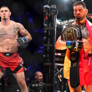 Tom Aspinall (L), Ilia Topuria (R)