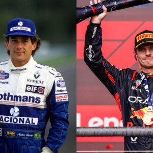 Ayrton Senna (L) and Max Verstappen (R)