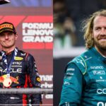 Max Verstappen (L) and Sebastian Vettel (R)