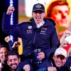 1 Max Verstappen NLD, Oracle Red Bull Racing celebrates becoming the 2024 Drivers World Champion, F1 Grand Prix of Las Vegas at Las Vegas Strip Circuit