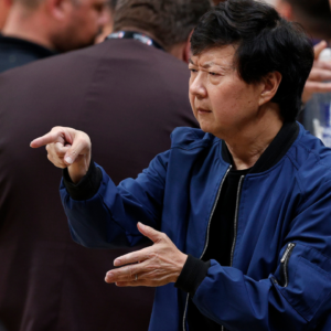 Jun 1, 2023; Denver, CO, USA; American actor Ken Jeong after game one of the 2023 NBA Finals between the Miami Heat and the Denver Nuggets at Ball Arena. Mandatory Credit: Isaiah J. Downing-Imagn Images