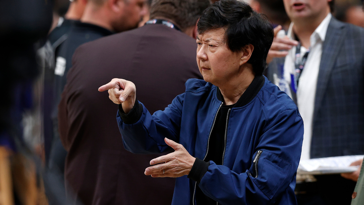 Jun 1, 2023; Denver, CO, USA; American actor Ken Jeong after game one of the 2023 NBA Finals between the Miami Heat and the Denver Nuggets at Ball Arena. Mandatory Credit: Isaiah J. Downing-Imagn Images