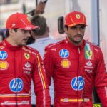 Charles Leclerc and Carlos Sainz of Scuderia Ferrari during Formula One Abu Dhabi GP