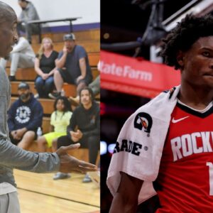 Vernon Maxwell (L) and Amen Thompson (R)