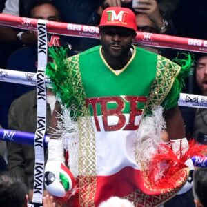 Floyd Mayweather v John Gotti III - Mexico City Boxer Floyd Mayweather Jr. of United States is seen prior the exhibition fight against boxer ohn Gotti III of United States at Arena Ciudad de Mexico. Mexico City, Mexico, August 24, 2024. Photo by Carlos Tischler Eyepix Group ABACAPRESS.COM Mexico City Mexico PUBLICATIONxNOTxINxFRAxUK Copyright: xTischlerxCarlos Eyepix ABACAx