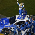 Ricky Stenhouse Jr. celebrates winning the Daytona 500 at Daytona International Speedway, Sunday, Feb. 19, 2023 Daytona 500 Win04
