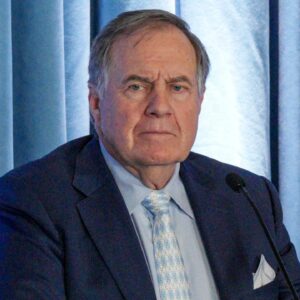 Dec 12, 2024; Chapel Hill, NC, USA; North Carolina Tar Heels new head coach Bill Belichick speaks to the media at Loudermilk Center for Excellence.