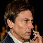 23rd November 2024; Las Vegas, Nevada, USA. F1 Las Vegas Grand Prix; Race Day; F1 Team Mercedes team principal Toto Wolff arrives at the paddock