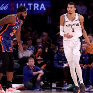 Mitchell Robinson and Victor Wembanyama