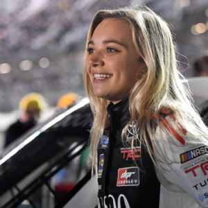 NASCAR Gander Outdoors Truck Series driver Natalie Decker prior to the NextEra Energy 250 at Daytona International Speedway.