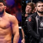 Arman Tsarukyan (L), Khabib Nurmagomedov (R)