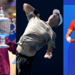 Jannik Sinner (L), Martin Landaluce (C) and Rafael Nadal (R)