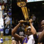 Gilbert Arenas (L), Kobe Bryant and Shaquille O'Neal (R)