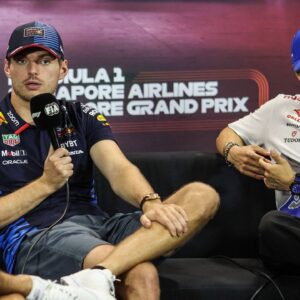 VERSTAPPEN Max (ned), Red Bull Racing RB20, portrait TSUNODA Yuki (jap), Visa Cash App RB F1 Team VCARB 01, portrait press conference