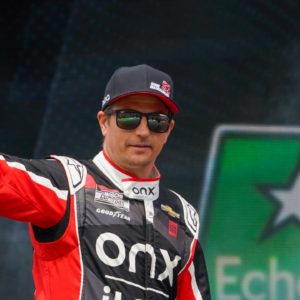 NASCAR Cup Series driver Kimi Raikkonen (91) is introduced at Circuit of the Americas.