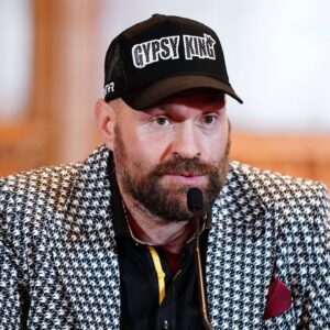 Tyson Fury v Oleksandr Usyk - press conference, PK, Pressekonferenz - Guildhall - London Tyson Fury during a press conference at the Guildhall, London. Picture date: Wednesday October 23, 2024. Use subject to restrictions. Editorial use only, no commercial use without prior consent from rights holder. PUBLICATIONxNOTxINxUKxIRL Copyright: xZacxGoodwinx 77931211