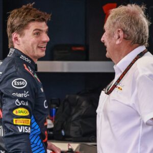 In the picture Max Verstappen NLD , Oracle Red Bull Racing, Head of Motorsport Dr Helmut Marko Oracle Red Bull Racing