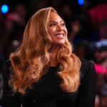 Artist Beyoncé Knowles-Carter takes the stage during a rally for Vice President Kamala Harris at Shell Energy Stadium on Friday, Oct. 25, 2024 in Houston, Texas.
