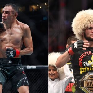 Tony Ferguson (L), Khabib Nurmagomedov (R)