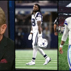 Skip Bayless, CeeDee Lamb and Dak Prescott.
