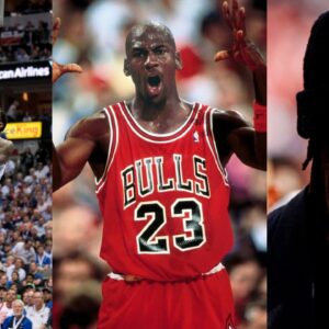 Jamal Crawford (L), Michael Jordan (C), Jay-Z (R)