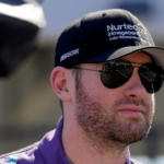 NASCAR Cup Series driver Cody Ware (51) sits on the pit wall during qualifying for the GEICO 500 at Talladega Superspeedway.