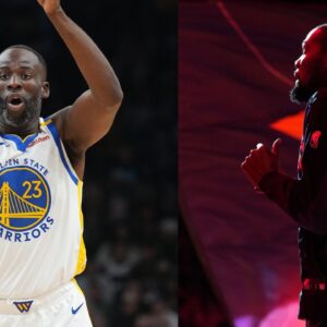 Draymond Green (L) and Kevin Durant (R)