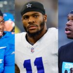 Ashton Jeanty [Left]; Micah Parsons [Center]; Travis Hunter [Right]