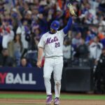 Mets first baseman Pete Alonso in game five of the 2024 NLCS at Citi Field.