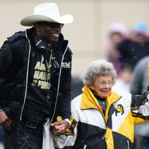 Deion Sanders and "Miss Peggy" Coppom