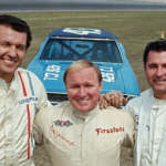 (L-R) Richard Petty, Cale Yarborough and LeeRoy Yarbrough