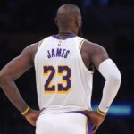 Los Angeles Lakers forward LeBron James (23) in the second half against the Memphis Grizzlies at Crypto.com Arena.