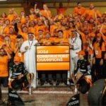 McLaren F1 Team Celebrating the World Constructor Championship 2024.during Race Day, Sunday of Formula 1 Etihad Airways Abu Dhabi Grand Prix 2024