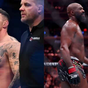 Tom Aspinall (L), Jon Jones (R)