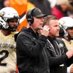 Colorado Buffaloes offensive coordinator Pat Shurmur during a spring game event at Folsom Field.