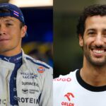 Alex Albon (L) and Daniel Ricciardo (R)