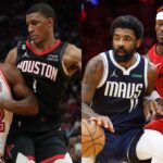 Jimmy Butler, Jabari Smith Jr., and Kyrie Irving