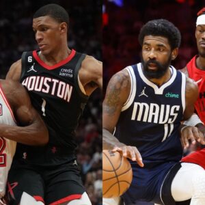 Jimmy Butler, Jabari Smith Jr., and Kyrie Irving